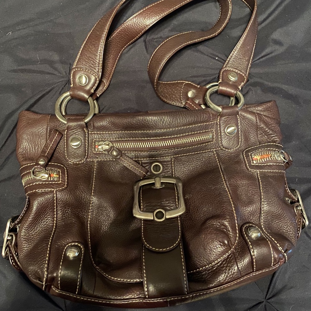 B Makowsky Brown Leather Purse